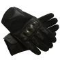 black motorcycle short gloves