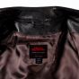 Black Cafe Racer Leather Jacket inner view