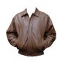 Classic leather bomber jacket