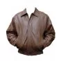 Classic leather bomber jacket