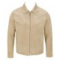 Suede Jacket with Shirt Collar