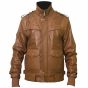 Brown Biker Jacket Mens