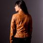 Honey Tan Leather Jacket for Womens