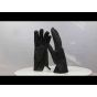 black woven gloves
