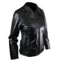 Ladies Front Braided Leather Jacket