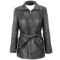 Lambskin Belted Hipster Coat