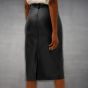 leather a line midi skirt back view