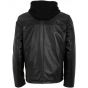mens leather jacket with hood