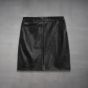Leather Mini A Line Skirt front