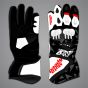 Black and White Motorcycle Gloves
