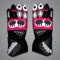 Pink and Black Motorcycle Gloves