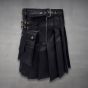 pleated leather kilt