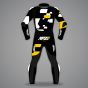 Raul Fernandez Black Motorcycle Suit Aprilia Winter Test 2022 back view