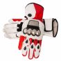 red and white motorcycle gloves
