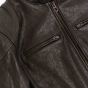Retro Cafe Racer Leather Jacket chest pocket