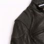 Retro Cafe Racer Leather Jacket shoulder