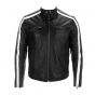 Semi Leather Jacket Stripes