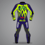 Valentino Rossi Yamaha Blue Motorbike Leathers 2024 back view