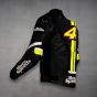 VR46 Valentino Rossi Leather Jacket left back view