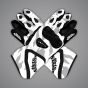 White Moto Gloves