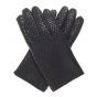 black woven gloves