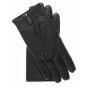 black woven gloves