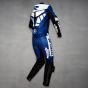 Yamaha R Racing Leather Suit Blue left back view