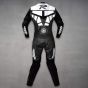 Yamaha R Racing Leather Suit Gun Metal back view