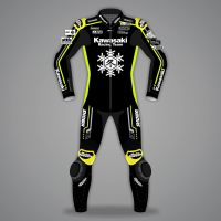 Alex Lowes Kawasaki Leathers 1 Piece Winter Test 2023 SBK front view