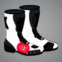 All White Motorcycle Boots