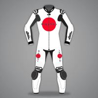 All White Motorcycle Suit