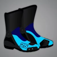 Blue Motorbike Boots Raul Fernandez MotoGP 2025