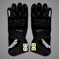 Brad Binder Black Biker Gloves MotoGP 2024 upper view