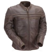 mens leather biker jacket