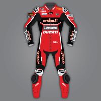 Chaz Davies Ducati Riding Suit WSBK 2020 front view