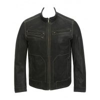 black leather jacket mens outfit