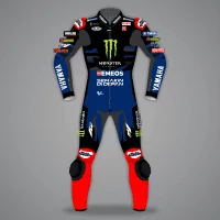 Fabio Quartararo Yamaha MotoGP Racing Suit 2024 front view
