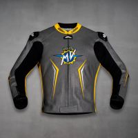 Grey Motorcycle Jacket MV Agusta front view