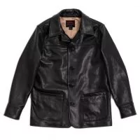 leather car coat
