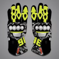 Joan Mir Camo Motorcycle Gloves MotoGP 2032-2024 front view