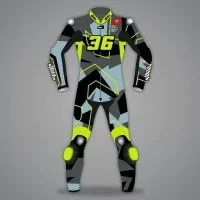 Joan Mir Full Leather Riding Suit Honda Winter Test 2022 front view