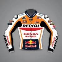 Joan Mir Honda Repsol Jacket Leather MotoGP 2023 front view