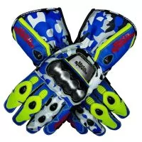 blue camo gloves