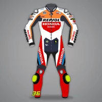 Joan Mir Repsol Honda Racing Leathers MotoGP 2024 front view