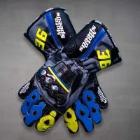 Joan Mir Leather Gloves for Bikers MotoGP 2022 upper view