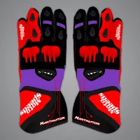 Jorge Martin Motorcycle Track Gloves MotoGP 2024 upper view