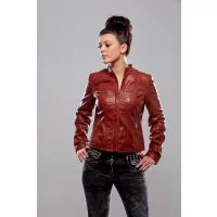 karma jacket leather women front view