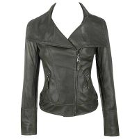leather asymmetrical jacket