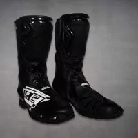 Marc Marquez Black Leather Biker Boots MotoGP 2023