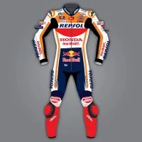 Marc Marquez Honda Bike Leathers MotoGP 2022 front view